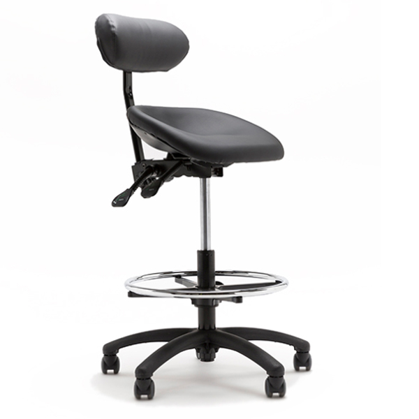 Asyncrone - Tabouret avec selle inclinable (assis-debout...