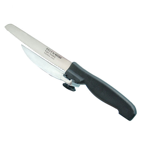 Couteau de cuisine avec guide de coupe - Couteau...